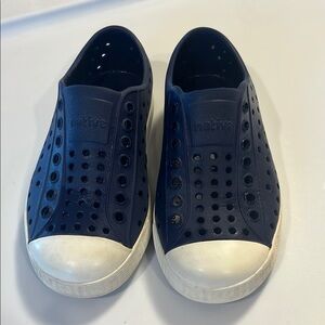 Native Blue and White Water Shoes Slip-On